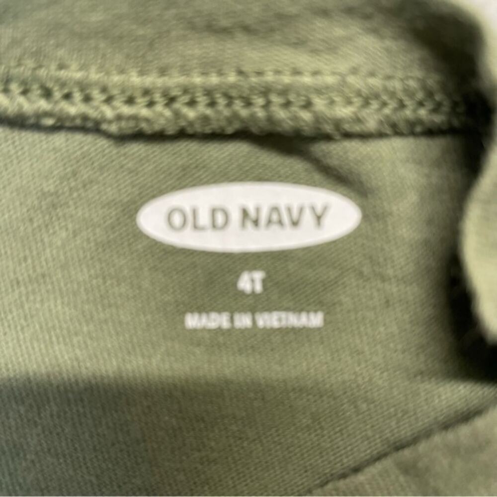 Old Navy Olive Green Short Sleeve T-shirt Top Girl’s Size 4T casual summer - Picture 4 of 7